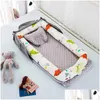 Baby Cribs Playpen Travel Nest Portable Bed Cradle Newborn Crib Foce For Kids Bassinet Drop Delivery Maternity Nursery Bedding OTVFS