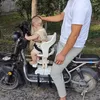 Meubles de camp Siège pour enfants Vélo électrique Avant Absorbant en toute sécurité avec pédale Moto Bébé Chaise extérieure réglable pliante