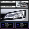 Para vw jetta sagitar mk6 conjunto de farol led 12-18 lâmpada de cabeça drl luz de circulação diurna streamer sinal de volta peças de automóvel feixe alto