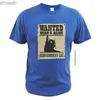 T-shirts pour hommes Wanted Dead and Alive Cat T-shirt Schrödinger Cat Tshirt Funny Geek T-shirt d'impression numérique Coton O-Cou Tee Tops 240130