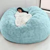 Capas de cadeira D72x35in Gigante Fur Bean Bag Capa Grande Redondo Macio Macio Falso BeanBag Lazy Sofá Cama Sala de estar Móveis Drop258i