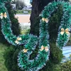 New2m colorido decoração de natal barra topos fita guirlanda enfeites de árvore de natal branco verde escuro cana enfeites festa suprimentos12720