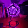Veilleuses fantaisie géométrie espace LED lampe d'art infini dodécaèdre couleur lumière USB charge cadeaux de noël décorations