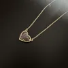 Ontwerper Kendras Scotts Sieraden Modieuze en zorgzame hartvormige Amethist stenen ketting met sleutelbeenketting voor vrouwen