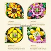 Blöcke 492PCS konservierte Blumen-Fotorahmen-Gebäude-Sonnenblumen-Rosen-Pflanzen-Blumenstrauß-Montagemodell-Ziegelsteine ldren's Christmas Giftvaiduryb