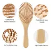 NIEUWE Houten Bamboe Haar Kam Gezonde Paddle Borstel Haar Massage Borstel Haarborstel Kam Hoofdhuid Haarverzorging Kammen Styler Styling Tools 12 LL