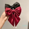 Red Bow Headpiece Hair Clip Back Head Spoon Clip and Elegance Horsetail Hair Clip