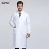 Autres vêtements Manteau blanc unisexe Blouse de laboratoire Médecin d'hôpital Uniforme d'infirmière mince Uniforme de spa Uniforme de soins infirmiers Scrubs Uniformes médicaux Femmes