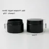 20 x 120g Voyage All Black Pot Cosmétique Pot Maquillage Crème Pour Le Visage Conteneur Bouteille 4oz Emballage avec couvercles en plastique Ewlnc