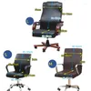 Chair Covers PU Leather Armchair Cover Solid Color Oil Waterproof Office Boss Seat Home Computer Dust Protection