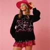 2024 Love You Print Flash Valentijnsdag Kleding Sweatshirt Dames Roze Crewneck Trui Valentijnsdag Shirt 240130