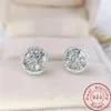 Charm 18K Gold Lab Diamond Stud arring real 925 sterling Silver Jewelry Associed Accouns for Women Bridal Party Gift2514
