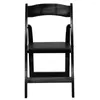 Camp Furniture Series Black Wood Folding Chair med vinyl vadderad säte