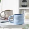 Garrafas de armazenamento Nordic Cerâmica Caneca Creative Handgrip Porcelana Coffee Tea Cup Grande Capacidade Ins Atacado para Casal