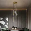 Lâmpadas de assoalho ouro ou preto led candelabro sala de jantar ilha cobre cristal luxo pendurado luz restaurante bar quarto cabeceira pingente lâmpada yq240130