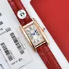 New Lady Watch Woman Rose Gold Case White Dial Watch Quartz Movement Dress Watches Leather Strap 08-3247a