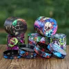 Colorful Zinc Alloy Smoking Skull Ghost Head Portable Dry Herb Tobacco Grind Spice Miller Grinder Crusher Grinding Chopped Muller Cigarette Pipes Holder DHL