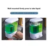 Liquid Soap Dispenser 500/1000ML Wall-Mount Pump Manual For Detergent Shampoo Conditioner