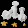 Moldes de cozimento 3 Pçs / set Mini Estrela Êmbolo Fondant Decoração Biscoito Biscoitos Cortador Molde Sugarcraft DIY Ferramentas de Bolo