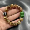 Bracelet multi-Treasure Dzi Agate Retro 14 mm Tibetan 14 mm