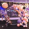 58 78cm Circle Balloon Stand Hoop Holder Wedding Round Balloon Flower Background Arch Frame Baby Shower Outdoor Party Decoration Y225O