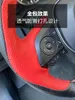 Capas de volante costuradas à mão antiderrapante preto vermelho couro genuíno capa de carro para Toyota Avalon Camry Crown Corolla 2024-2024