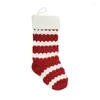 Decorações de Natal, meias de tricô, enfeites de árvore para o ano
