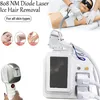 Bärbart dubbelhandtag Diode Laser smärtfri bikini laser hårborttagare full kropp laser hårborttagning skönhetsmaskin