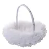 Bröllopsblommor Girl Basket Decorative Elegant Flower Decor Wedding Flower Basket Bridal Basket301K