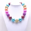 Perles MHS.SUN – collier épais de perles colorées pour enfants/enfants/filles, collier Bubblegum épais, bijoux de perles faits à la main pour fête