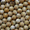 Meihan – pierres précieuses naturelles en vrac, perles rondes en coquillage jaune de 8mm et 10mm, pour la fabrication de bijoux, cadeau Design, vente en gros