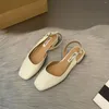 Sandaler bailamos varumärke kvinnor mode grunt slip på damer mary jane skor låg häl elegant klänning slingback