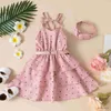 Robes de fille Princesse Enfants Robe De Bébé Pour Les Filles Dots Robe Sans Manches À Volants Fête Anniversaire Robe De Baptême Pour Fille Robes D'été