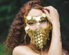 Haarspangen Luxus Frauen Münze Glocke Quaste Maskerade Maske Schleier Gesicht Kette Bauchtanz Bühne Cosplay Party Stirnbänder Boho Festival Geschenk