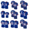 Maglia da uomo New''York''Giants''Darren Waller Jacob Eason Deonte Banks blu classica cucita