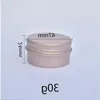 5g 10g 20g 30g 50g 60g Leeres Aluminiumglas Lippenbalsam Make-up Creme Lotion Verpackung Roségold Nachfüllbare Behälter Metallflasche Ibirr