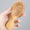 Ensemble d'accessoires de bain, peigne démêlant en bambou, brosse à coussin d'air antistatique, réduit la perte, soins, outils de coiffure pour femmes