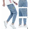 Jeans pour hommes Mode Hommes Baggy Cordon de serrage Taille Streetwear Manchette élastique Kpop Vêtements Casual Jambe large Harajuku Vêtements masculins