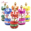 6PCS Carrousel Creative Desktop Decor Merry-go-round DIY Wood Crafts Christmas Ornaments Home Wedding Party Decoration Kids Toys 2257i