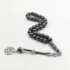 Bracelets Tasbih hématite naturelle 2020 nouveau style misbaha perles de prière musulmanes chapelet en pierre islamique bracelet cadeaux pour EID Adha bijoux arabes