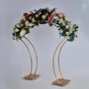 2 piezas arco de boda soporte de fondo dorado marco de metal para decoración de boda soporte de flores de 38 pulgadas de alto decoración de mesa central grande 1267W