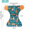 HappyFlute 4st Pocket Diapers4 PCS Microfiber Insert Återanvändbar tvättbar Ekologisk tygblöja Fit 3-15 kg Baby 240125