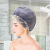 タオル竹のヘアラップボウノットハットキャップ女性用のボンネットを厚くするバスルームアクセサリーソリッドカラー