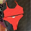 Tryckta lyxkvinnor Badkläder Push Up Bikinis Designer Bikini Set One Piece Swimsuit Sexig Beachwear Bathing Suit