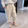 Pantaloni Pantaloni da bambino per ragazze Modello a cuore Ragazza Primavera Autunno Bambini Abiti stile casual