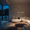 Lámparas de pie Anillo minimalista moderno Luz de suelo vertical sala de estar estudio modelo habitación club pesca lámpara de pie YQ240130