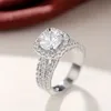 Обручальное кольцо для женщин, дизайнерское обручальное кольцо, подарки для вечеринки, блестящий кубический цирконий с бриллиантами на палец, ювелирные украшения