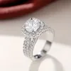 Bague de fiançailles pour femmes, bague de mariage de styliste, cadeaux de fête, zircone cubique brillante, diamant, bijoux fins