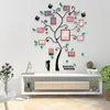 Adesivos de parede DIY Poster Decal Adesivo 3D Family Tree Acrílico Po Mirror Papel de Parede Kid Room Home Decor