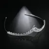 Jóias luteemi shinnig casamento de noiva Tiara Clear CZ CRISTAL CHEIMENTO MUNIMAS MUNIMAS COMBUSTÍVEL CRIDA DE ZIRGONIA CUBICA RAINHA DIADEM DIADEM